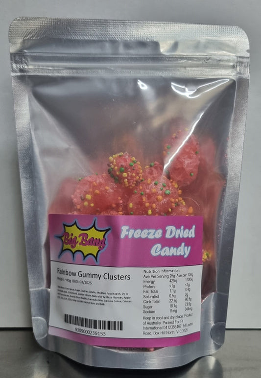 Freeze Dried Rainbow Gummy Clusters 40g